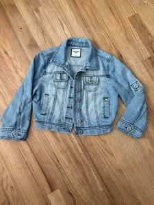 Highway Jeans Girls Denim Jacket Size X Small Blue Roll Tab Sleeves - Picture 1 of 4