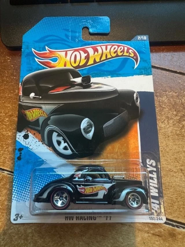 2011 Hot Wheels HW Racing '41 Willys #152 Black (Red Lines) - Image 1 of 1