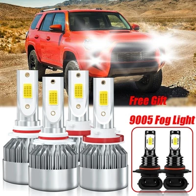 For Toyota 4Runner 2006-2009 LED Headlight Hi/Lo Beam Fog Light Combo Bulbs - Изображение 1 из 4