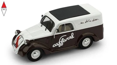 1/43 BRUMM FIAT 500B VAN PUBBLICITARIO CAFFAREL CIOCCOLATO 1950 BROWN WHITE - Immagine 1 di 3