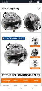 515066 Set of 2 Front Wheel Hub Bearing Assembly Compatible with 2004-2007  - Bild 1 von 7