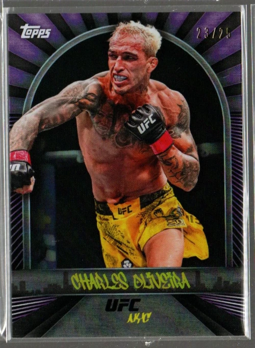 2024 Topps UFC NYC Purple #3 Charles Oliveira /25  - Image 1 of 1