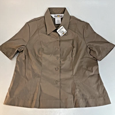 Camisa Flying Cross 16 Petite Heritage Bronceada Manga Corta Con Botones Guardia Costera Foto 1 de 4