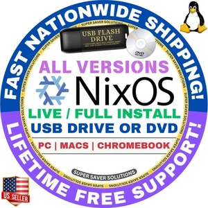 NixOS NIX OS LINUX LATEST FULL/LIVE USB/DVD GNOME PLASMA DESKTOP MINIMAL ISO - Picture 1 of 9