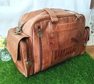 Very Rare Puma Archive Leather Shoulder Holdall Bag - Limited Edition 150 / 250 - Picture 1 of 24