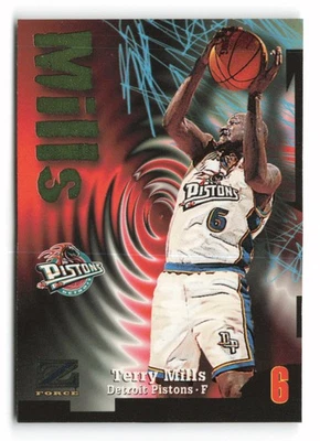 1997-98 SkyBox Z-Force #17 Terry Mills Detroit Pistons - Image 1 of 2
