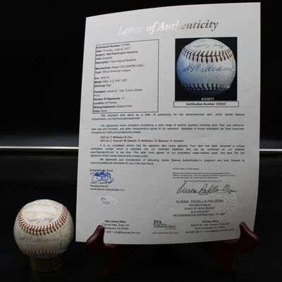 1969 Washington Senators Team Signed Baseball Williams Fox +29 JSA LOA AZ042 - Image 1 of 4
