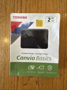 Przenośna pamięć masowa Toshiba Canvio Basics 2 TB (HDTB520YK3AA), DTB520 NOWA zapieczętowana - Zdjęcie 1 z 3