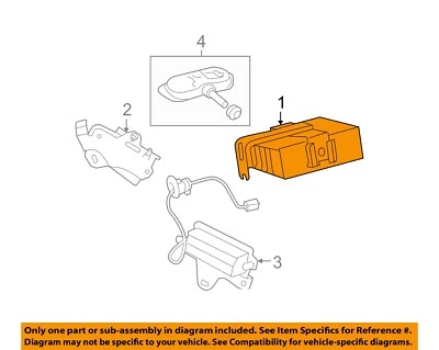 Used Tire Pressure Monitoring System (TPMS) Control Mod fits: 2008 Lexus IS250 S - Image 1 of 3