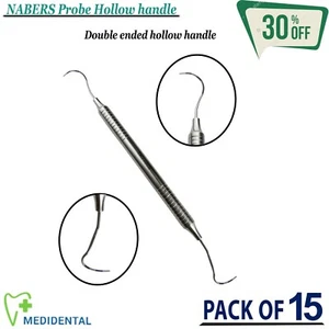 Instrumentos de Diagnóstico Dental Periodontal Selección de Dientes NABERS Sonda - Paquete de 15 - Imagen 1 de 4