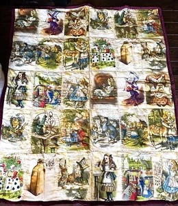 Vintage brandneu viktorianische Trading Company Alice im Wunderland Quilt - Bild 1 von 9