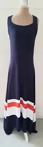 Vestido Bodyflirt Boutique Damas Azul Marino Rojo Blanco Rayas Calce y Acampanado Talla 8/10 - Imagen 1 de 7