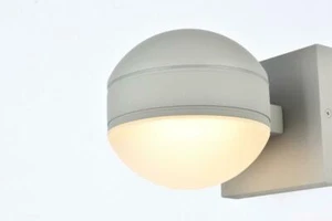 Outdoor Wall Sconce Light Fixture LED Silver Porch Walkway Patio Yard Garden 16" - Picture 1 of 6