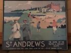 St Andrews golf poster. 30 x 23.5 ins framed under glass
