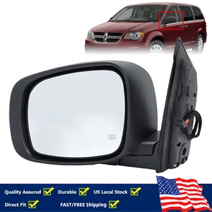 Conjunto de espejo retrovisor lateral izquierdo negro texturizado para Dodge Grand Caravan Town & Country - Imagen 1 de 17