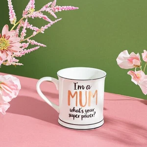 Sass & Belle Mum Super Power Mug Tea Coffee Cup Special Mothers Day Gift Present - Picture 1 of 3