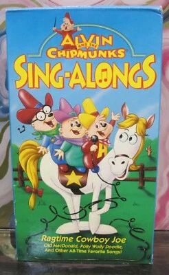 Alvin & Chipmunks Sing-Alongs Ragtime Cowboy Joe VHS - Songs - - Image 1 of 4
