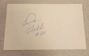 DON GILLEN SIGNED 3x5 INDEX CARD AUTOGRAPH PHILADELPHIA FLYERS HARTFORD WHALERS - Picture 1 of 2