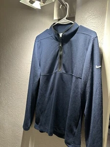 Nike Dri Fit Pullover Herren Mittelblau 1/4 Zip Sweatshirt Freizeit Aktiv Schön! - Bild 1 von 3