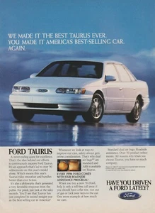 1994 Ford Taurus -"You Made It America's Best-Selling Car Again"- Print Ad Photo - Picture 1 of 1