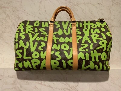 Louis Vuitton Stephen Sprouse Graffiti Keepal 50 Neon Grün 100% Original - Bild 1 von 4