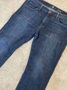Men’s 7 For All Mankind Dark Wash Slimmy Size 40 Made In Mexico Jeans - Picture 1 of 10