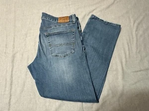 Pantalones de mezclilla para hombre Lucky Brand pierna recta 36x32 azul 100 % algodón - Imagen 1 de 15