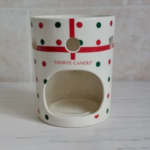 Yankee Candle Present Red Ribbon Melt Warmer Christmas Polka Dot Wax Warmer - Picture 1 of 22