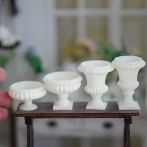 Maßstab 1:12 Puppenhaus Miniatur Weißes Modell Ungefärbtes Blumenbeet in Rom - Bild 1 von 17