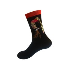Fashion Men Women Painting Socks Art Funny Novelty Starry Night Retro Warm