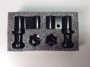 HONDA GROM BILLET SWINGARM STAND STOPPER SPOOLS - BLACK - SASM GROM-1-BLK - Picture 1 of 2