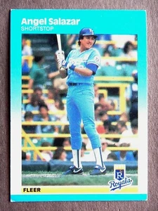 Angel Salazar #380 Fleer 1987 Baseball Card (Kansas City Royals) VG - Picture 1 of 2