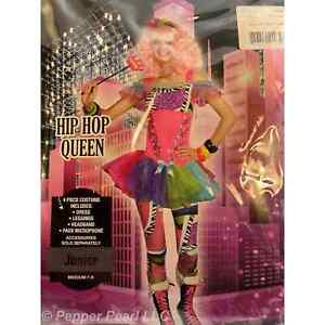 Hip Hop Queen Teen Junior Girls Costume XSmall Dress Leggings Headband Halloween
