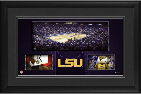 Louisiana State Tigers Frmd 10" x 18" Pete Maravich Assembly Center Pano Collage Cover