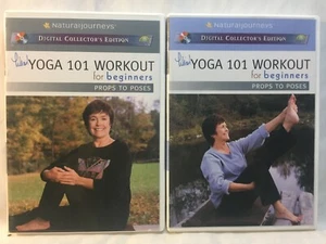 2 Lilias Yoga 101 for Beginners DVD lot Props to Poses Daily Routine workout - Picture 1 of 4