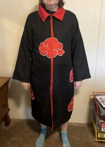 Unisex Anime Cosplay Costume Cloak Long Robe w/Stand Up Collar Halloween Large - Picture 1 of 12