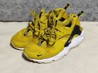Size 6Y Nike Air Huarache 909143-700 Bright Citron/Black Youth Sneakers