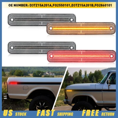 4 luces LED laterales aptas para Ford Serie F Bronco F-100 F-150 1978-1979 Foto 1 de 4