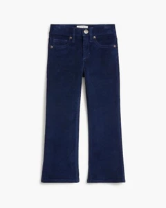 NEW J.CREW Girls' Corduroy Flare Pants Navy Blue sz 7 - Picture 1 of 4