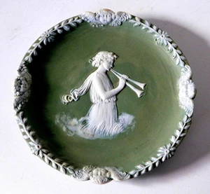 VINTAGE 1910 FAIRIES BISQUE PORCELAIN PLAGUE BY SCHAFER & VATER - Picture 1 of 4