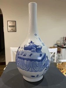 Qing Dynasty Kangxi blue and white vase - Picture 1 of 11