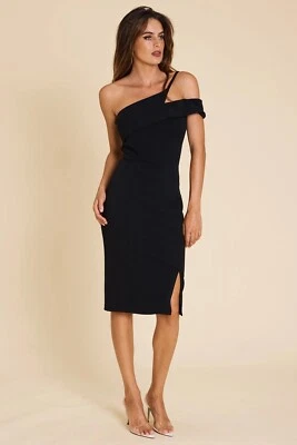 Romance by Honey & Beau Rebecca Midi Dress Size 8  Rrp $205 Black Formal Dress - Image 1 of 4