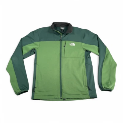 北面夹克成人中号绿色 Apex 仿生 Gorpcore 户外双色 — 第 1/4 张图片