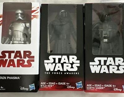 "Juego de 3 figuras de acción de la Capitana Phasma Kylo Ren Darth Vader de Star Wars 6""" Foto 1 de 4