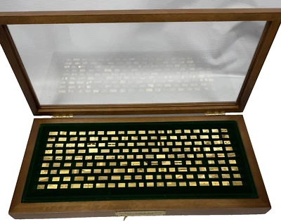 Franklin Mint 1983 Las Banderas Oficiales de Todas las Naciones Juego de Oro y Plata con Certificado de Autenticidad Foto 1 de 4