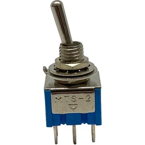 MTS-2 DPDT Interruttore di commutazione blu ON-ON 6A/125Vac 3A/250Vac - Foto 1 di 2