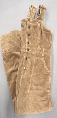 Mono de Pana Acampanado Aerie Kick L Marrón Botones Bolsillos Salón Comodidad Boho Foto 1 de 4