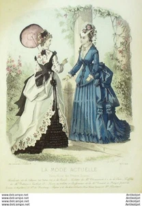 Gravure La Mode actuelle 1851 # 146 (Old Fashion plate) - Picture 1 of 1