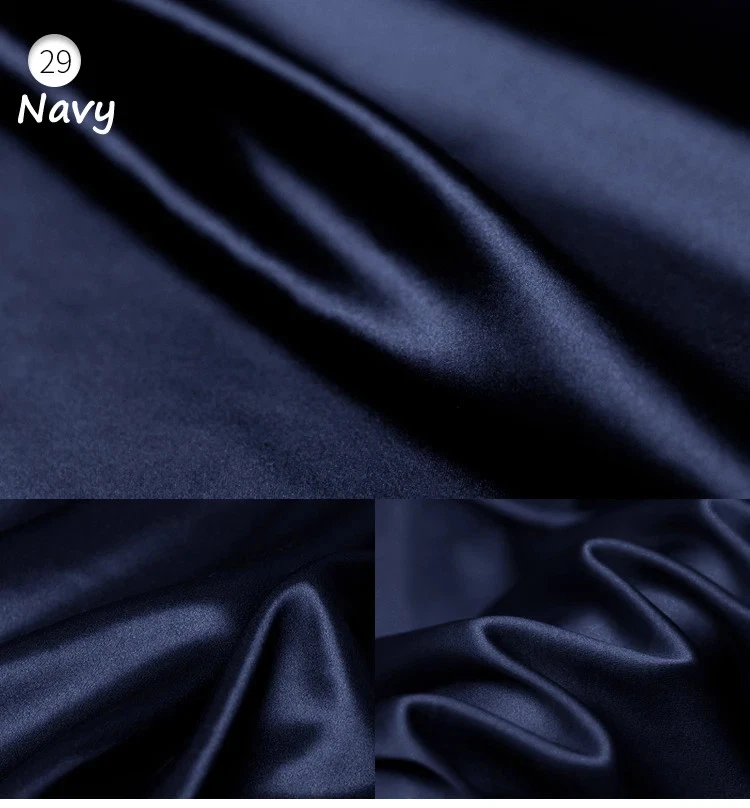 Tela satinada de seda elástica de 42"" de ancho por yarda Charmeuse material de vestido suave para dormir Foto 1 de 4