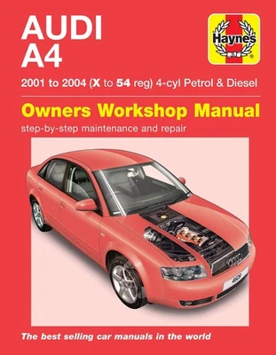 Audi A4 Petrol & Diesel (2001-2004) Haynes Repair Manual - Image 1 of 4